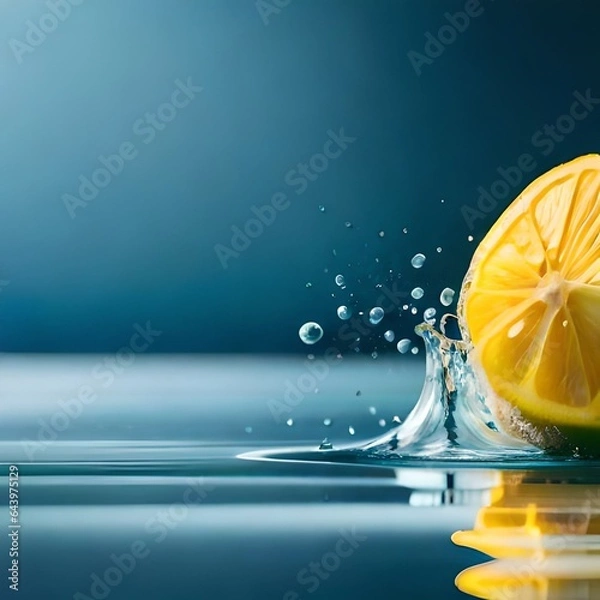 Obraz lemon in water