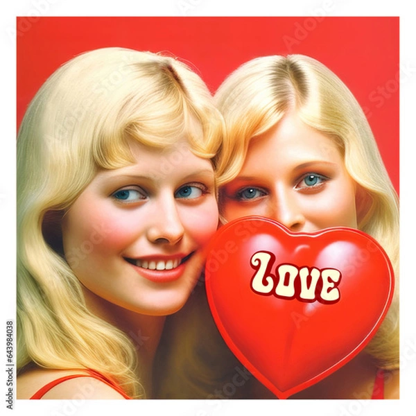 Obraz Valentine 1970s - 08 - Generated by Generative AI