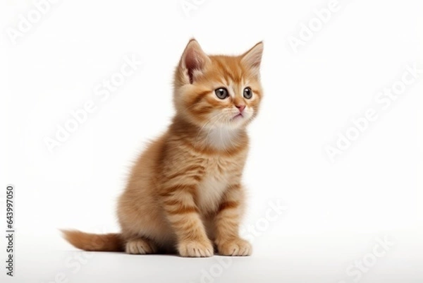 Obraz a cat standing isolated in a white background
