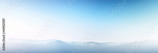 Fototapeta Calm cloudscape horizon with blue sky gradients