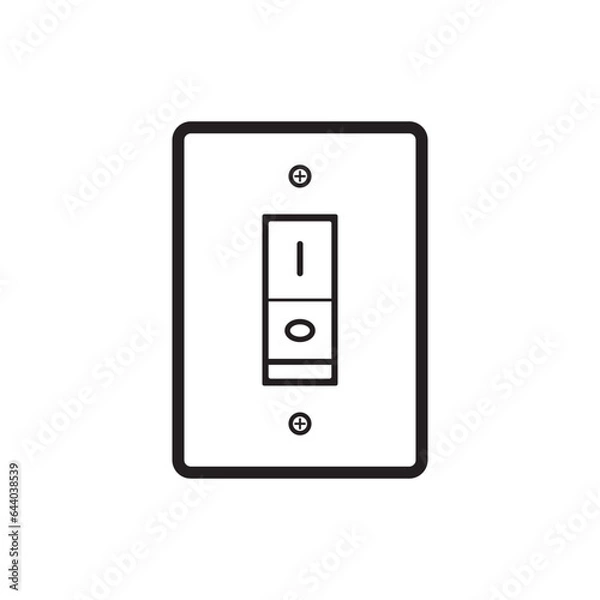 Fototapeta light switch icon design vector islolated