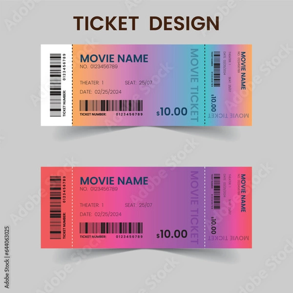 Fototapeta Vector event party ticket template