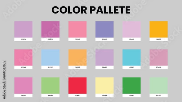 Fototapeta vector illustration of color Palette
