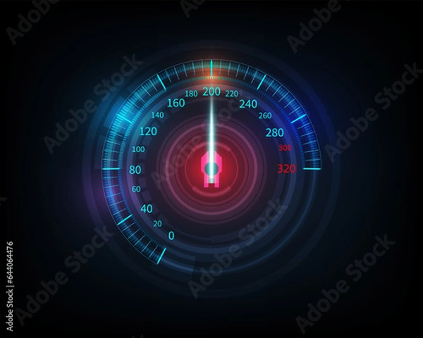 Obraz Car speed meter illustration