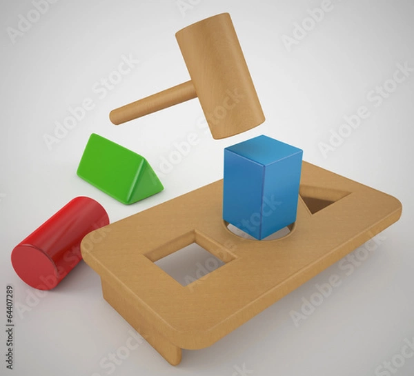 Obraz sqaure peg round hole