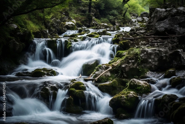Obraz A mountain waterfall