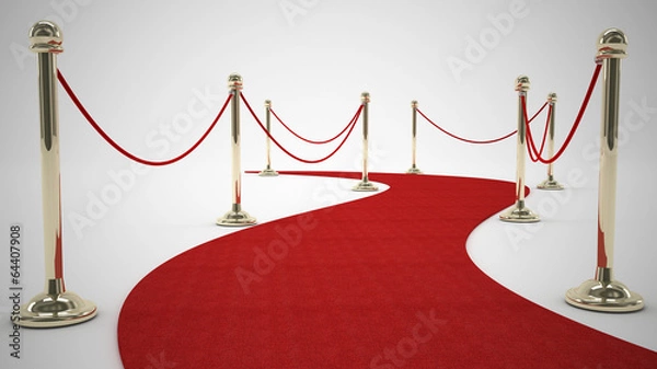 Obraz curly red carpet