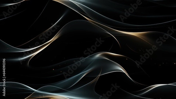 Obraz Winter Abstract Art with Smooth Lines and Sparkling Textures