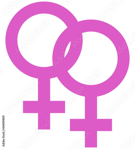 Fototapeta Symbol of a lesbian relationship