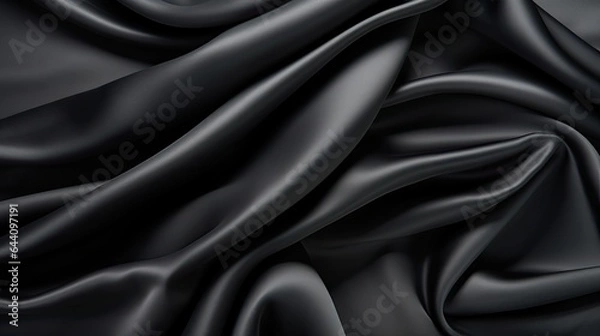 Obraz black satin background - generative ai