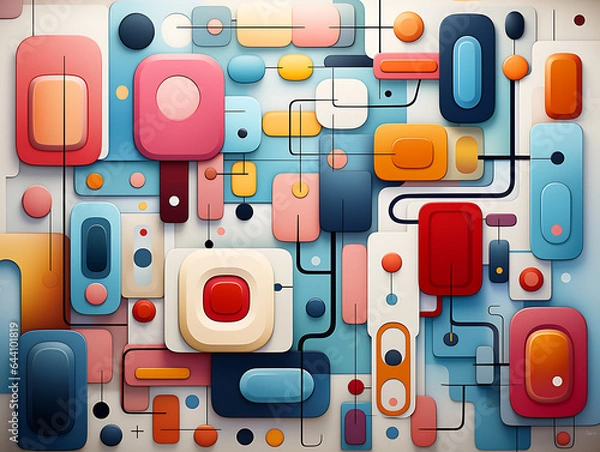 Fototapeta seamless pattern with buttons