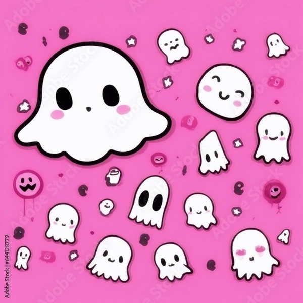 Obraz Seamless pattern with monsters. Concept Halloween.