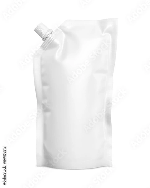 Obraz a white doypack stand up pouch mockup isolated on a white background