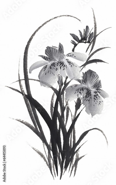 Obraz 사군자 수묵화