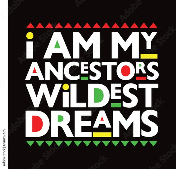 Obraz Stylish , fashionable  and awesome black history month quotes typography  illustrator