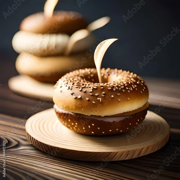 Fototapeta stack of donuts Created using generative AI tolls