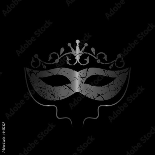 Obraz cracky silver mask