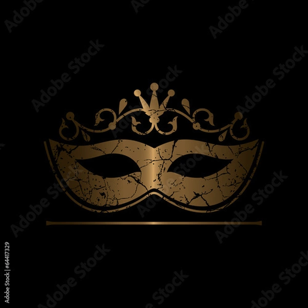 Obraz cracky golden mask