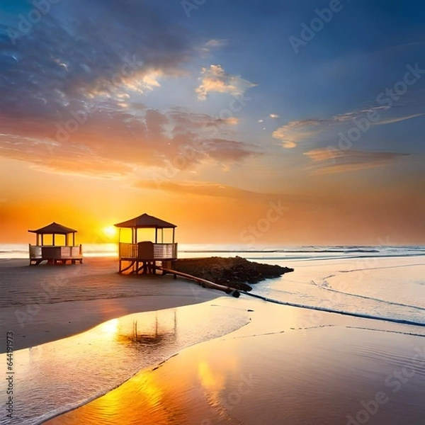 Obraz sunset on the beach