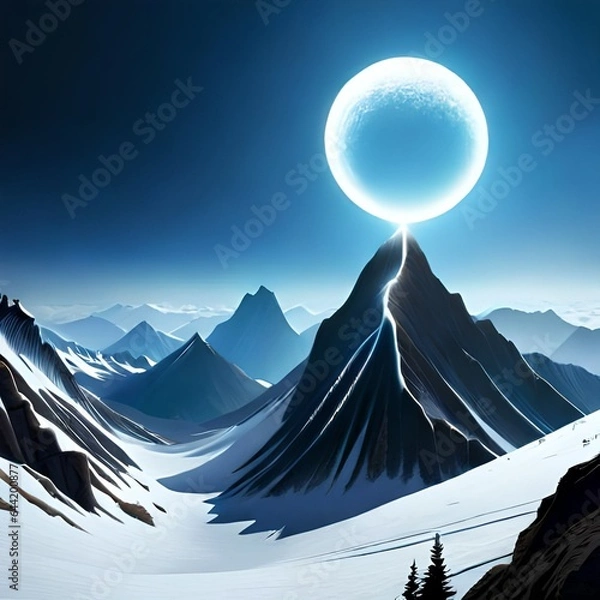 Obraz sunset in the mountains