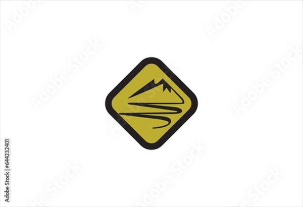 Fototapeta entering a mountainous location logo