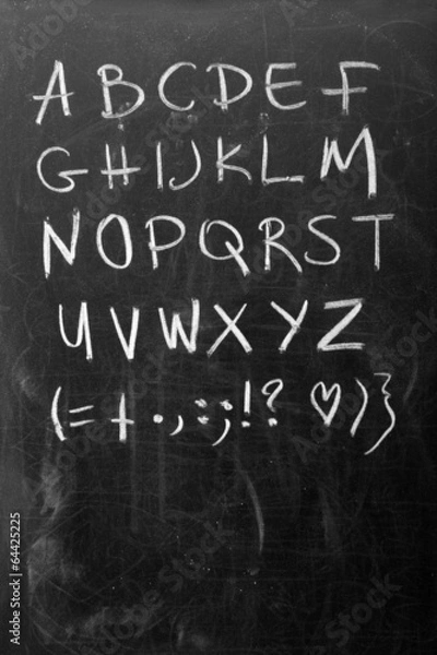Fototapeta Alphabet on blackboard