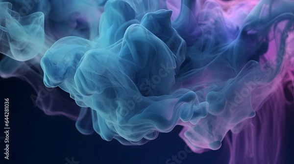 Fototapeta 水や火のように流れる青色系の抽象背景 No.007  Abstract Background of Flowing Blue Colors like Water or Fire Generative AI