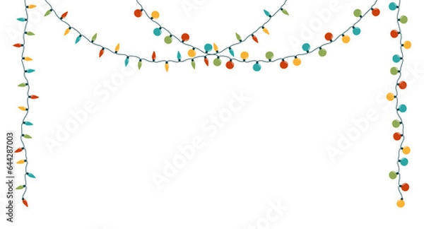 Obraz Christmas colorful decoration garland.