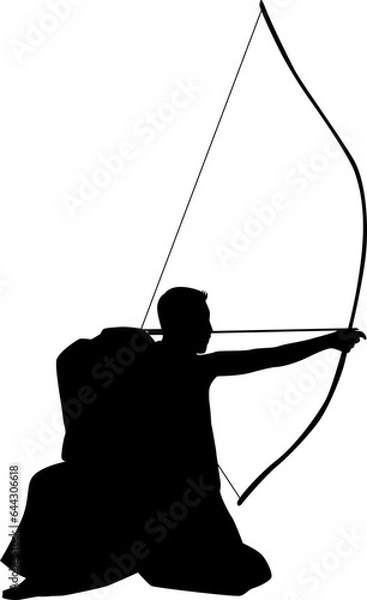 Obraz Kyudo silhouette