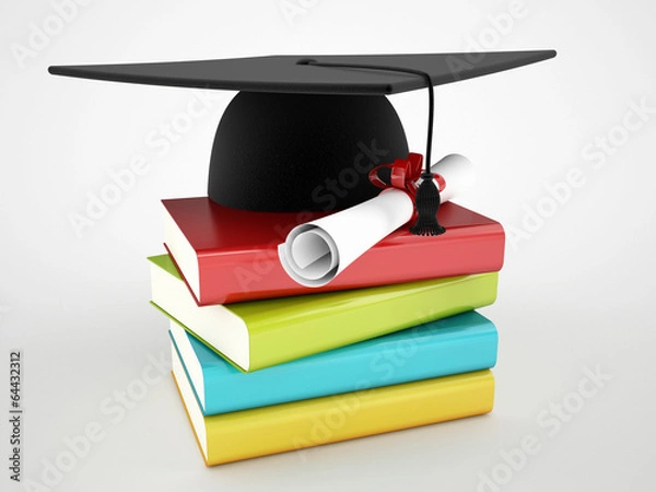 Obraz book and graduation concept