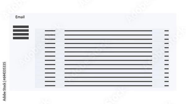 Obraz Email interface layout, email template. png