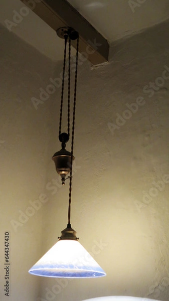 Obraz Rope and pulley ceiling light