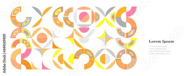 Fototapeta 幾何学 抽象 レトロ バウハウス 背景 透過