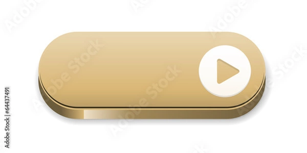 Fototapeta the oval button with arrow