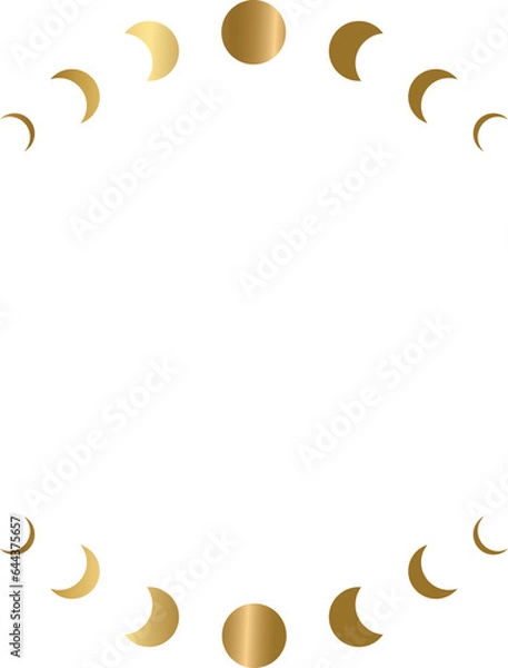 Obraz Sun and Moon celestial mystic esoteric magic elements .