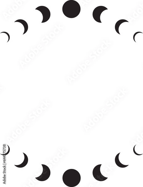 Obraz Sun and Moon celestial mystic esoteric magic elements .