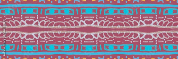 Obraz Seamless peruvian pattern. Hand drawn aztec illustration.