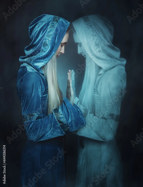 Obraz Ethereal twin soul. Astral projection