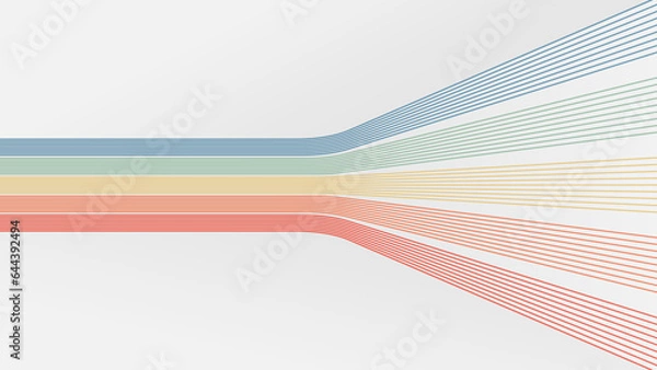 Obraz abstract retro background with straight lines in pastel colors, vector illustration