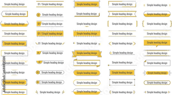 Obraz シンプルな見出しフレーム
