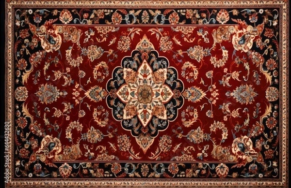 Obraz Oriental carpet with intricate patterns and colors