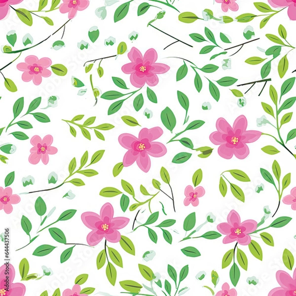 Fototapeta 3D Flower Seamless Pattern