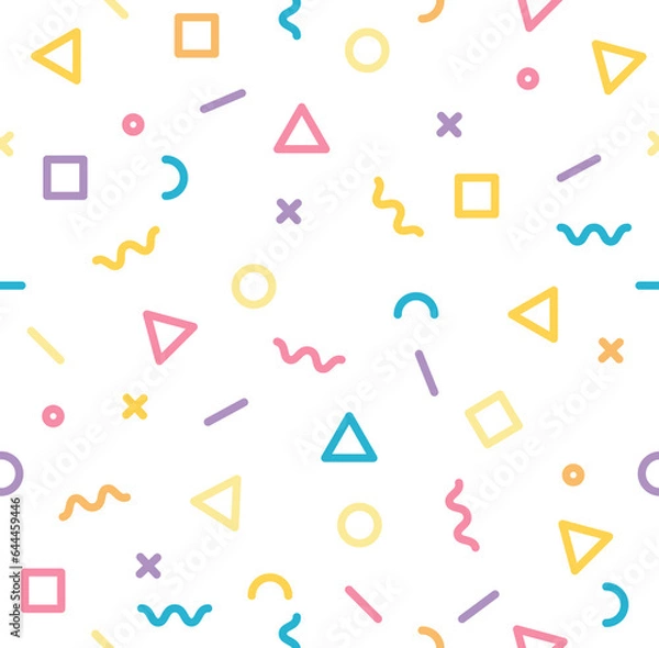 Fototapeta memphis pastel pattern seamless