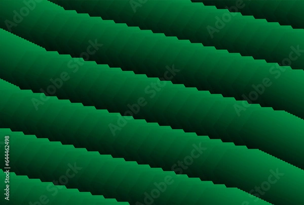 Fototapeta close up of green plastic pipes. Modern dark green abstract background. Minimal. Color gradient