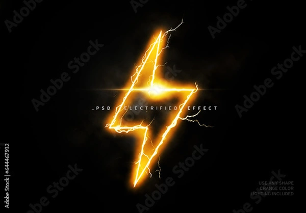 Fototapeta Lightning logo effect