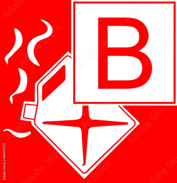 Obraz Schild - Brandklasse B