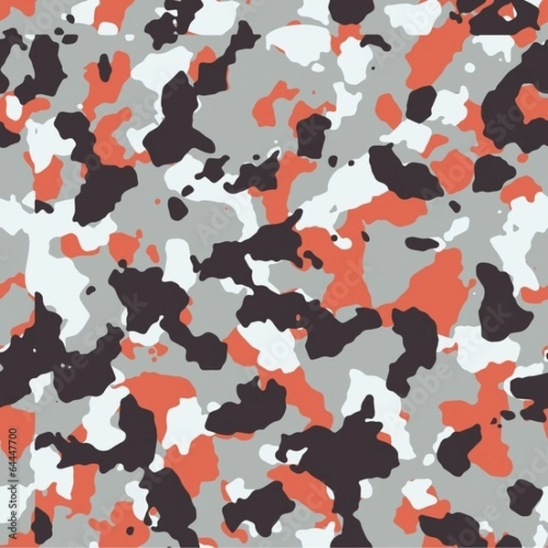 Fototapeta Red seamless vector camo