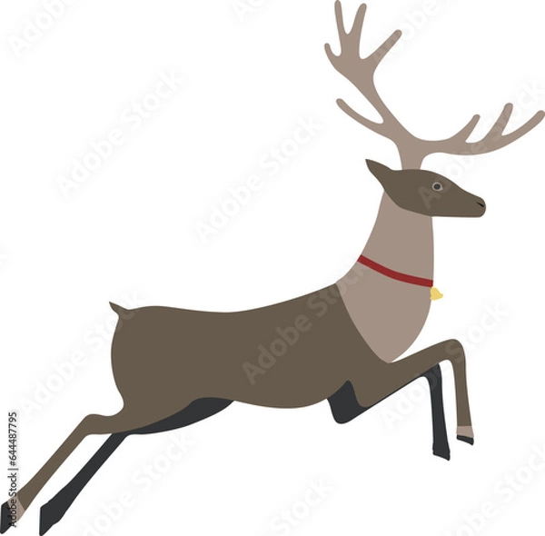 Fototapeta A reindeer with good style and fast legs