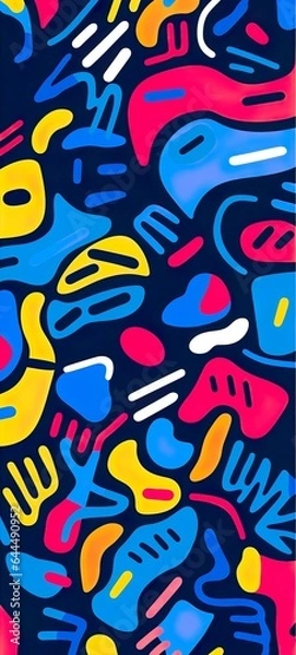 Obraz Colorful abstract background for iPhone made with Ai generative technology