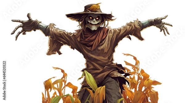 Fototapeta scarecrow in a field